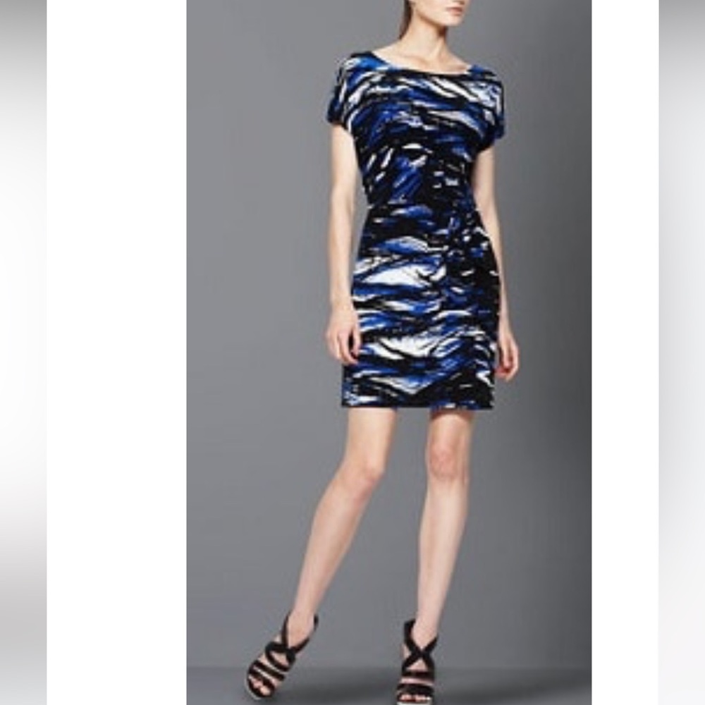 BCBGMaxAzaria Printed 100% Silk Dress